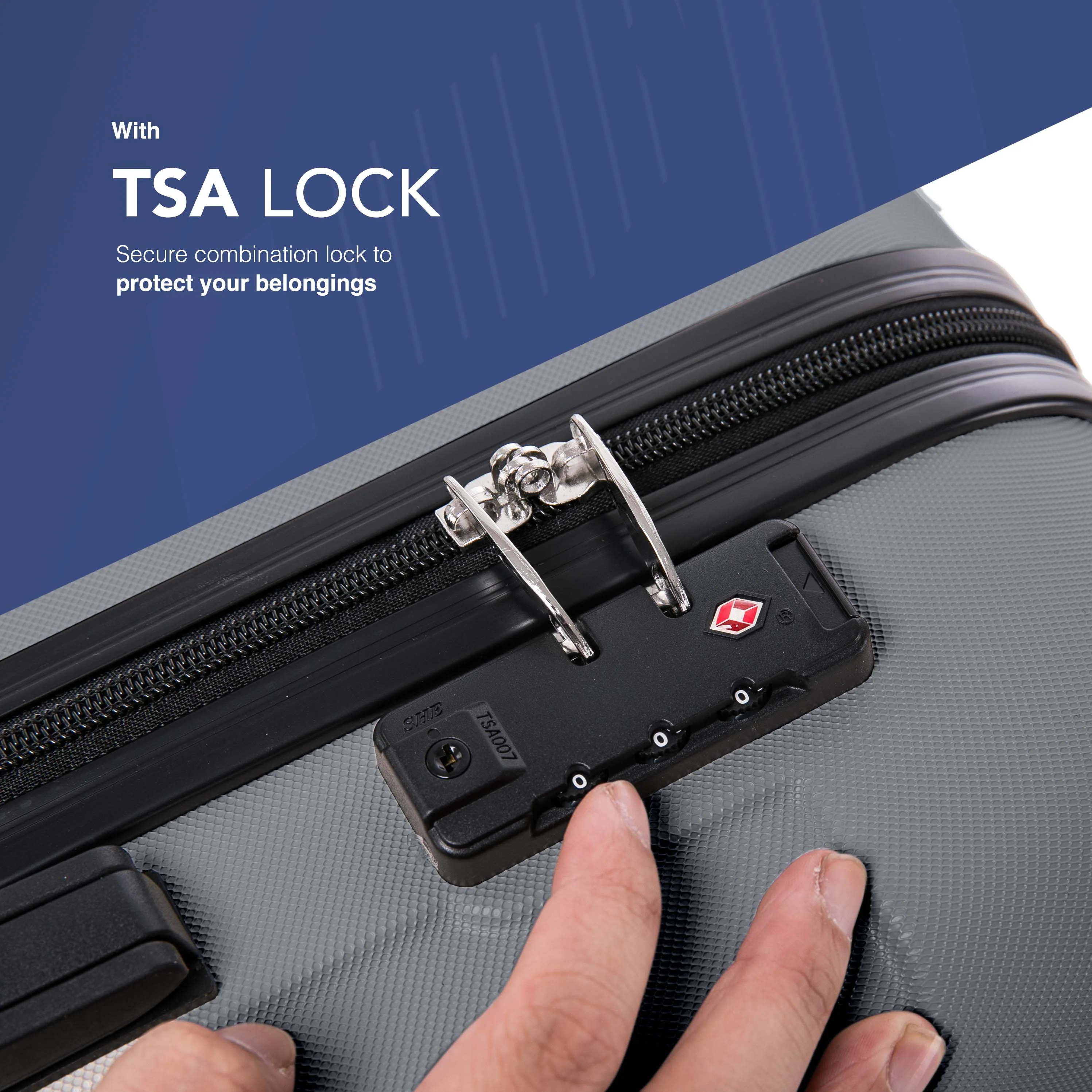 Skywander 20" Cabin Suitcase - 55 x 35 x 23cm in Silver - Image 7